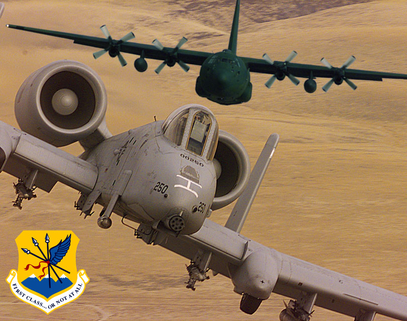 Idaho Air Guard A-10 and C-130 over Idaho